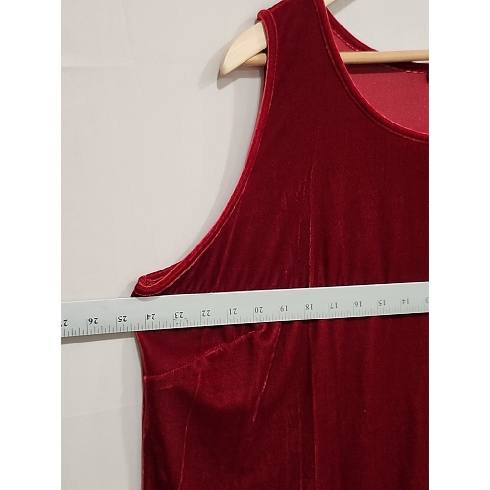 John‎ Mark NWT Blouse Womens 2X Red, Sleeveless Velvety Top, Soft Stretchy - Picture 5 of 8